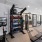 a gym with weights