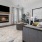 a living room with a fireplace